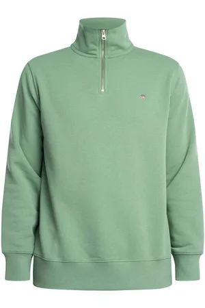 GANT Polar Sudadera Regular Shield con media cremallera para hombre