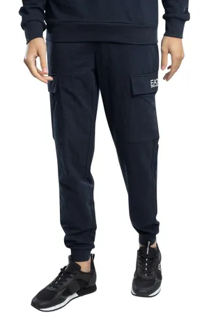EA7 Pantalón chandal Pantalones de jogging cargo con identidad básica para hombre