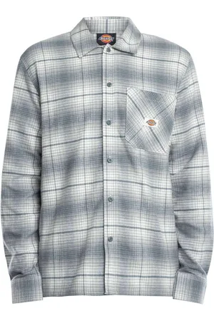 Dickies Camisa manga larga Camisa de cuadros forestales para hombre