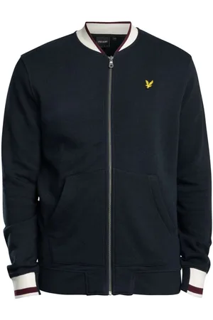 Lyle &amp; scott Chaqueta deporte Chaqueta bomber de jersey con ribetes en la mitad para hombre