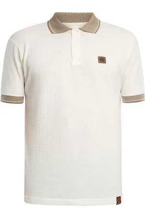TROJAN Polo Polo texturizado con cuello jacquard para hombre