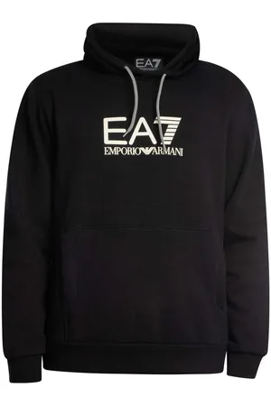 EA7 Jersey Sudadera con capucha y gráfico de logotipo moderno para hombre