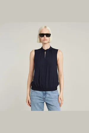 G-Star Camiseta tirantes D24453-D923 STAND UP-3873 DARK BLUE para mujer