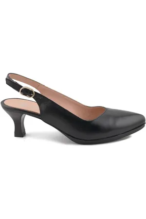 Desiree Zapatos de tacón | Zapatos destalonados piel negros | Mujer para mujer