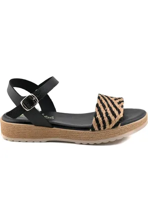 Amelie Sandalias |Sandalias yute y piel | Mujer para mujer