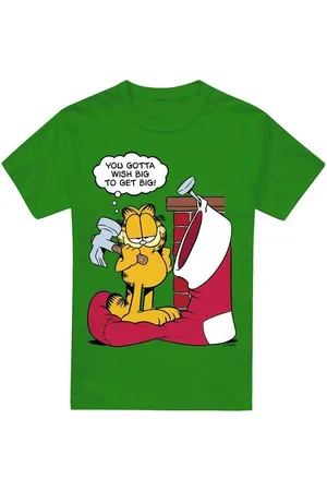 Garfield Camiseta manga larga Wish Big para hombre