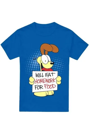 Garfield Camiseta manga larga Will Eat Homework para hombre