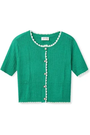 Compañía fantástica Abrigo COMPAÑIA FANTÁSTICA Cardigan 10301 - Green para mujer