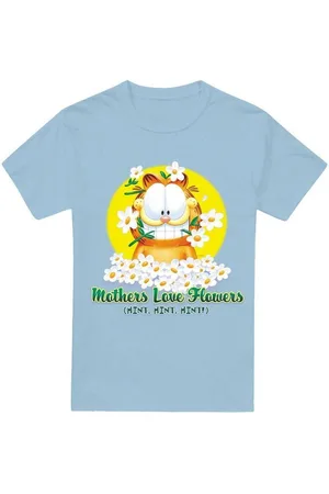 Garfield Camiseta manga larga Mothers Love Flowers para hombre