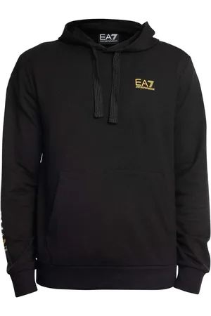 EA7 Jersey Sudadera con capucha con logo en el pecho para hombre