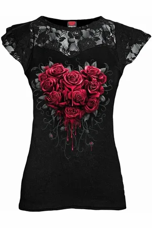 Spiral Camiseta manga larga Bleeding Heart para mujer