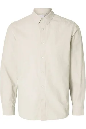 SELECTED Camisa manga larga 16078867 SLIM LINEN-PURE CASHMERE para hombre