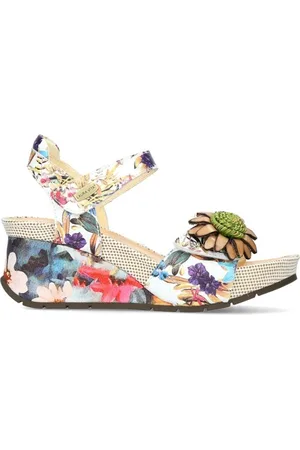 LAURA VITA Sandalias SANDALIA BARRY-36 PIEL ESTAMPADA BEIG para mujer