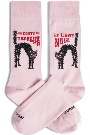 Jimmy Lion Calcetines LE CHAT NOIR-PINK para hombre