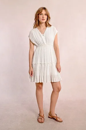 Molly Bracken Vestidos G925DE-OFFWHITE para mujer