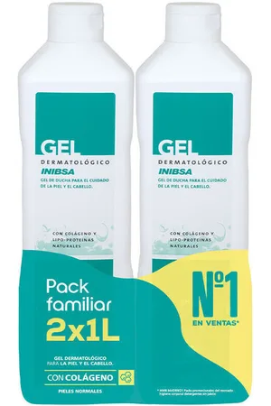 Inibsa Productos baño Gel Dermatológico Lote 2 X para mujer