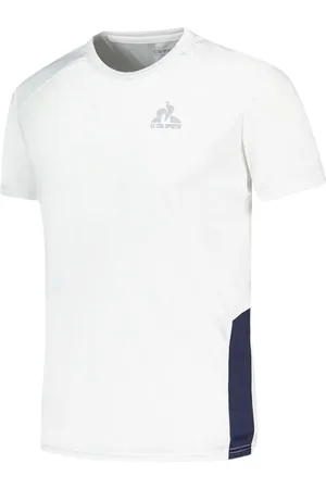 Le Coq Sportif Tops y Camisetas ESS SPORT TEE SS N°1 M NEW OPTICAL WHITE para hombre