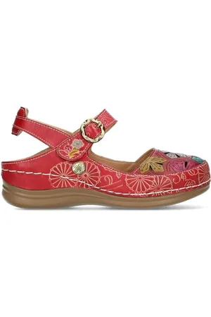 LAURA VITA Sandalias SANDALIA BISCUIT-23 PIEL ROJA para mujer