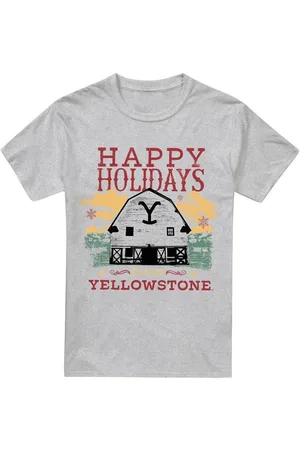 Yellowstone Camiseta manga larga Happy Holidays para hombre