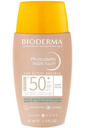 Bioderma Protección solar Photoderm Nude Spf50+ dorado para mujer