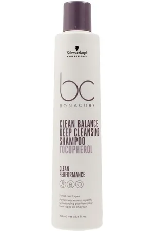 SCHWARZKOPF Champú Bc Clean Balance Deep Cleansing Shampoo para mujer