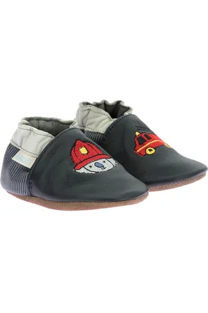 Robeez Pantuflas Badge Fire para niño