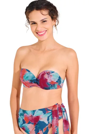 Lisca Bañador Top de traje baño bandeau con balconette preformado ROMA para mujer
