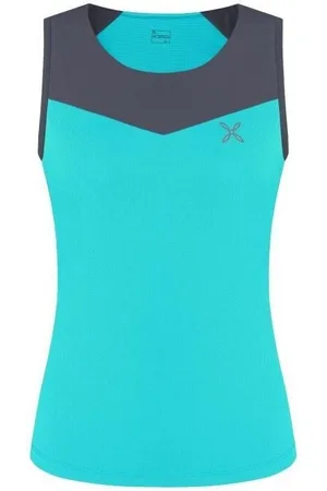 Montura Camiseta tirantes Camiseta Hade Mujer Turquoise/Graphite Blue para mujer