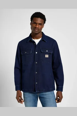 Lee Chaquetas 112355654-MEDIUM WORN WASH para hombre