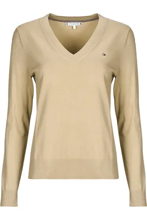 Tommy Hilfiger Jersey CO JERSEY STITCH LS V-NK SWEATER para mujer