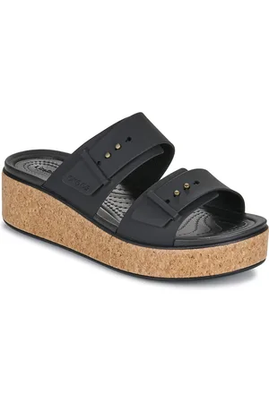 Crocs Sandalias Brooklyn Cork Buckle para mujer