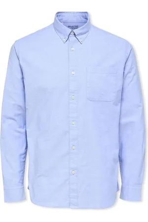 SELECTED Camisa manga larga Noos Regrick Shirt - Light Blue para hombre