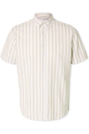 SELECTED Camisa manga larga Noos Reg-Sun Shirt - Pure Cashmere/Stripes para hombre
