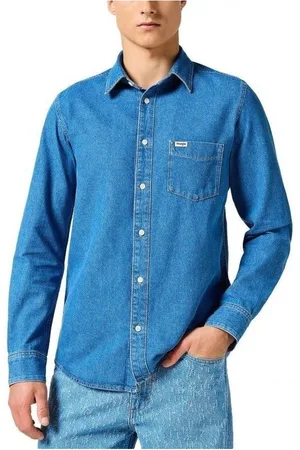 Wrangler Camisa manga larga 112357191-MID STONE para hombre