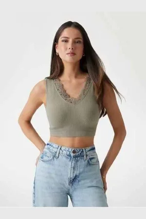 Guess Camiseta tirantes W5GZ09 Z2ZN0-G9D5 para mujer