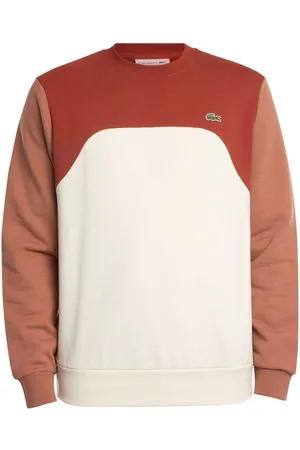 Lacoste Jersey Sudadera de algodón polar con bloques de colores para hombre