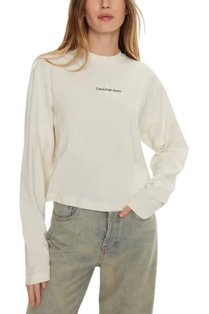 Calvin Klein Camiseta manga larga MONOLOGO LOOSE LS TE J20J224200 para mujer