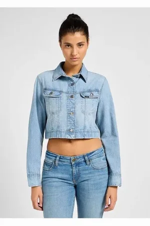 Lee Chaquetas 112355109 CROPPED RIDER SHORT-MODERN BLUE para mujer