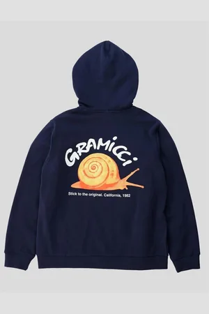 Gramicci Jersey SUDADERA SNAIL HOODED SWEATSHIRT NAVY para hombre