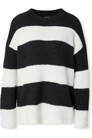 ONLY Jersey Filone Life Knit - Black/Cloud Dancer para mujer