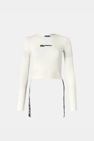 Karl Lagerfeld Camiseta manga larga A1W17037 LS RIBBED para mujer