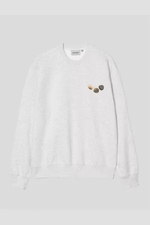 Carhartt Jersey SUDADERA BUTTON SWEAT ASH HEATHER para hombre