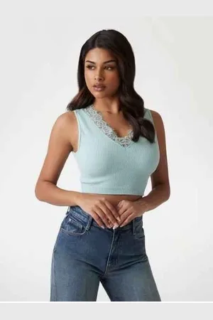 Guess Camiseta tirantes W5GZ09 Z2ZN0-G7R6 para mujer