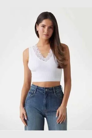 Guess Camiseta tirantes W5GZ09 Z2ZN0-G011 para mujer