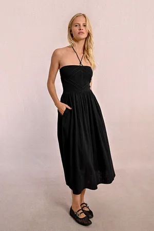 Molly Bracken Vestidos Z651DE-BLACK para mujer