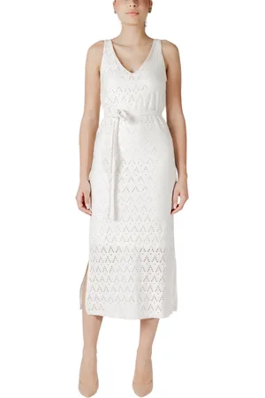 VILA Vestido Viamalina V-Neck S/L Midi/Pb 14104109 para mujer