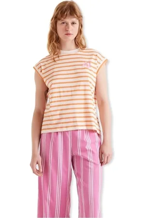 Compañía fantástica Jersey COMPAÑIA FANTÁSTICA T-Shirt 42107 - White/Orange para mujer
