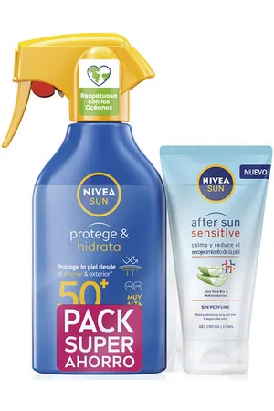 Nivea Protección solar Sunscreen Spray Protects and Hydrates SPF50 270 ml + Se para mujer