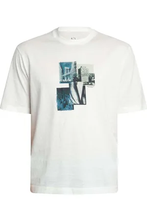 EAX Camiseta Camiseta gráfica de la ciudad para hombre