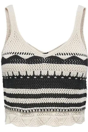 ONLY Camiseta tirantes TOP ONLMERIDA CROP V-NECK MUJER para mujer
